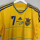 Shop 2011/13 UKRAINE SHEVCHENKO #7 HOME SHIRT (L) ADIDAS, classic football shirts, vintage football shirts & retro soccer jerseys at Cult Kits