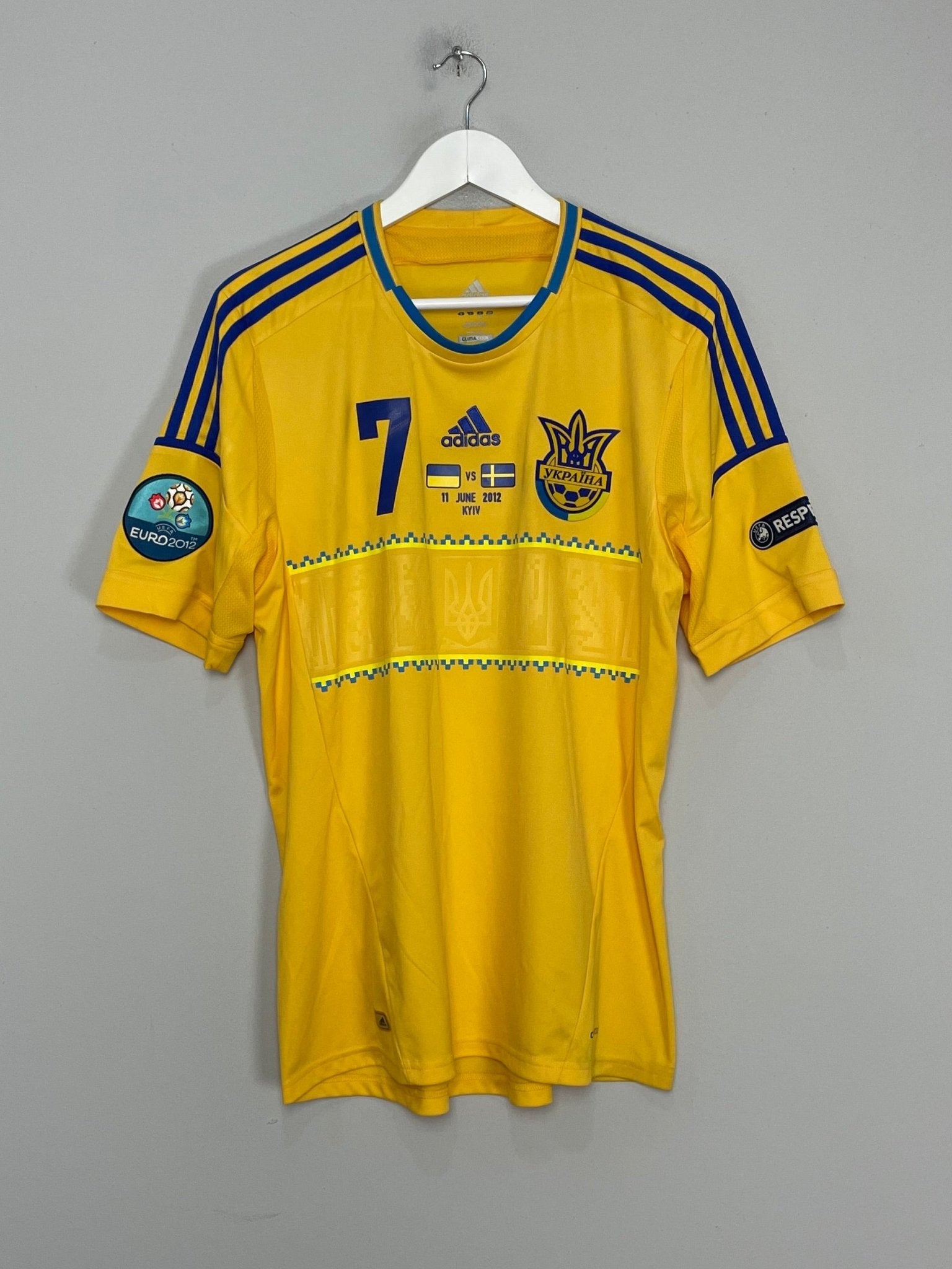 Shop 2011/13 UKRAINE SHEVCHENKO #7 HOME SHIRT (L) ADIDAS, classic football shirts, vintage football shirts & retro soccer jerseys at Cult Kits