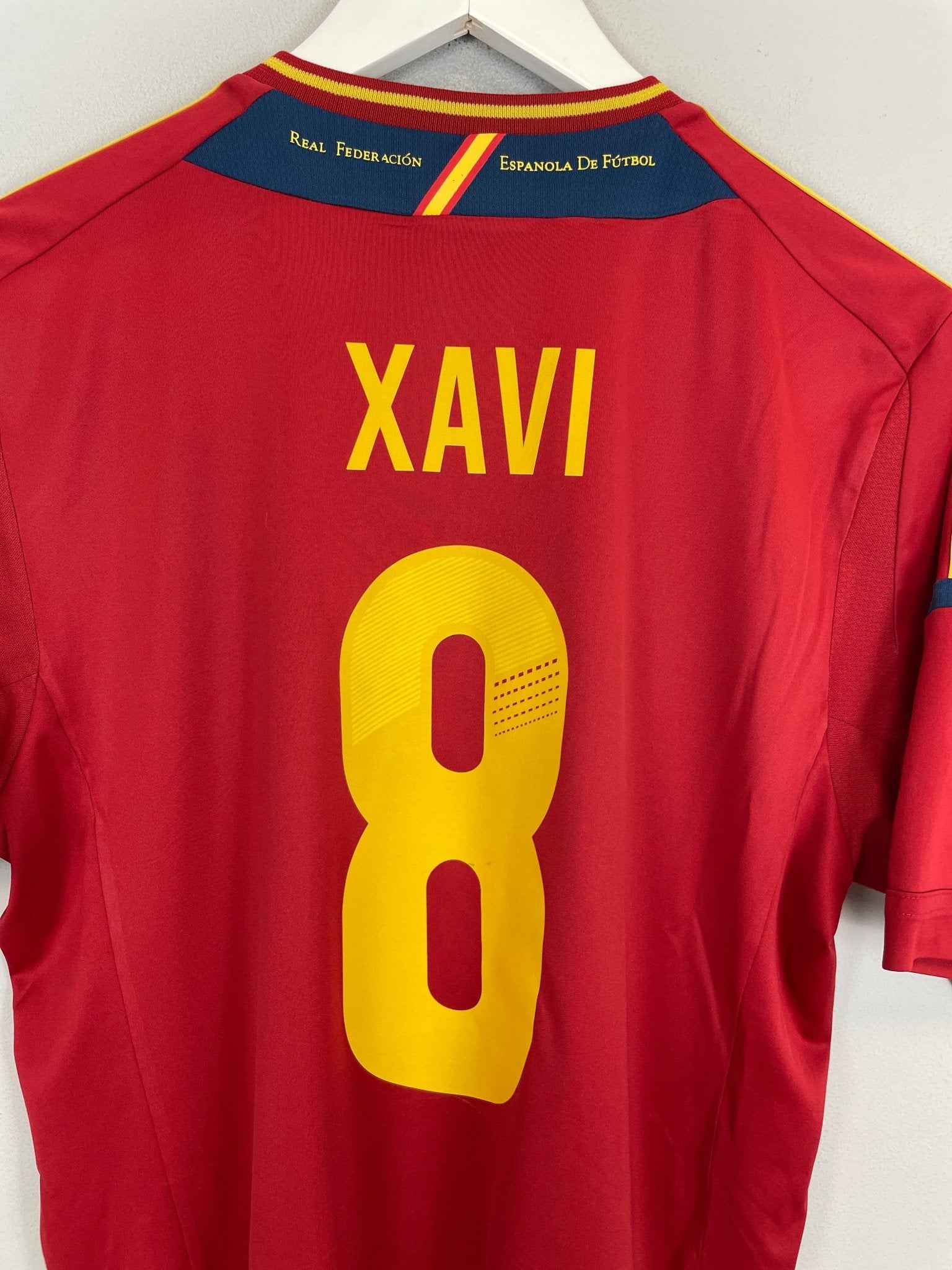 Shop 2012 SPAIN XAVI #8 HOME SHIRT (M) ADIDAS, classic football shirts, vintage football shirts & retro soccer jerseys at Cult Kits