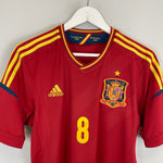 Shop 2012 SPAIN XAVI #8 HOME SHIRT (M) ADIDAS, classic football shirts, vintage football shirts & retro soccer jerseys at Cult Kits