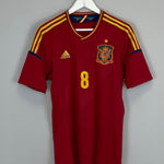 Shop 2012 SPAIN XAVI #8 HOME SHIRT (M) ADIDAS, classic football shirts, vintage football shirts & retro soccer jerseys at Cult Kits