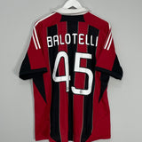 Shop 2012/13 AC MILAN BALOTELLI #45 HOME SHIRT (L) ADIDAS, classic football shirts, vintage football shirts & retro soccer jerseys at Cult Kits