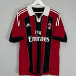 Shop 2012/13 AC MILAN BALOTELLI #45 HOME SHIRT (L) ADIDAS, classic football shirts, vintage football shirts & retro soccer jerseys at Cult Kits