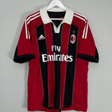 Shop 2012/13 AC MILAN BALOTELLI #45 HOME SHIRT (L) ADIDAS, classic football shirts, vintage football shirts & retro soccer jerseys at Cult Kits