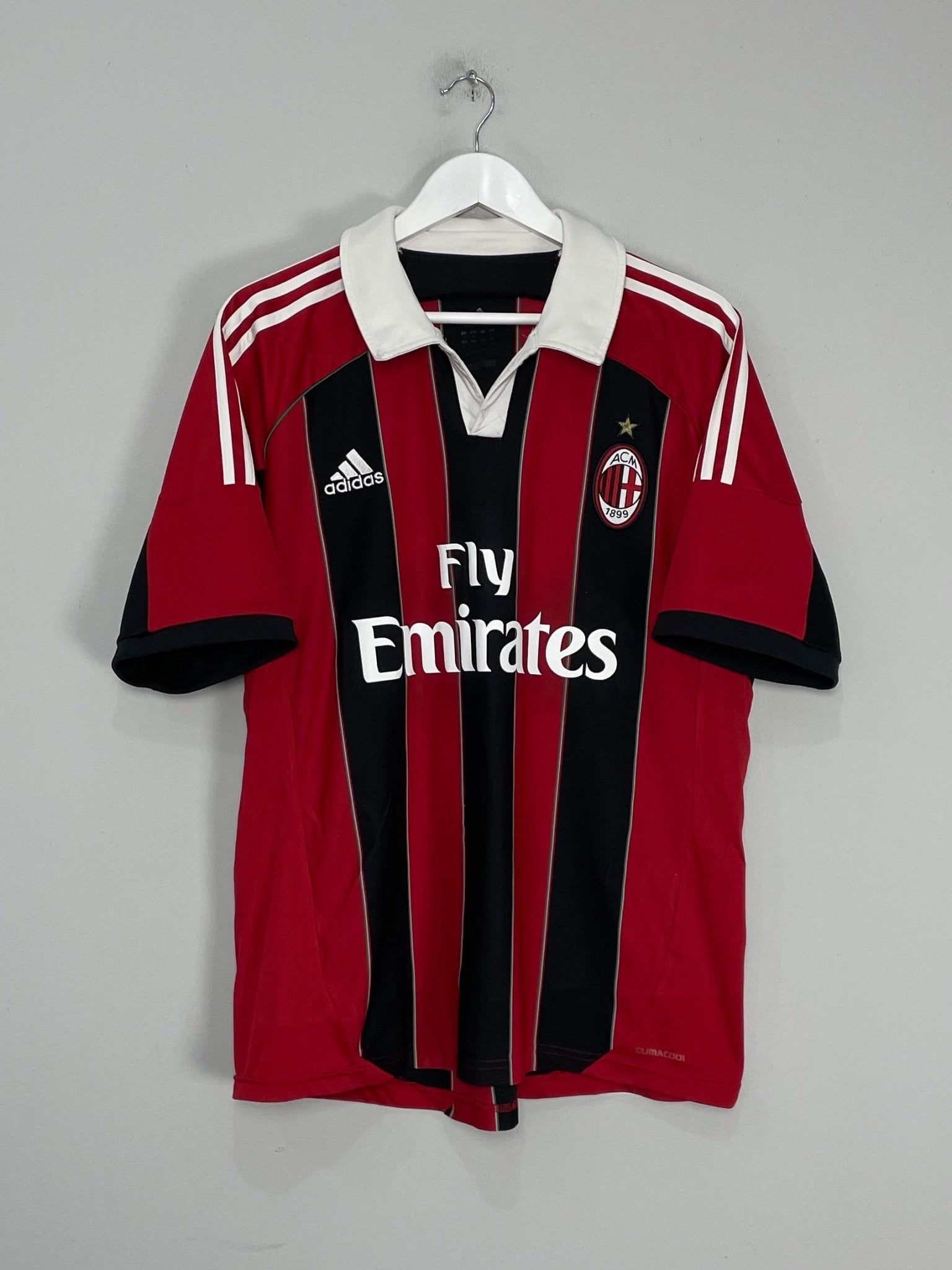 Shop 2012/13 AC MILAN BALOTELLI #45 HOME SHIRT (L) ADIDAS, classic football shirts, vintage football shirts & retro soccer jerseys at Cult Kits