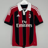 Shop 2012/13 AC MILAN BALOTELLI #45 HOME SHIRT (S) ADIDAS, classic football shirts, vintage football shirts & retro soccer jerseys at Cult Kits