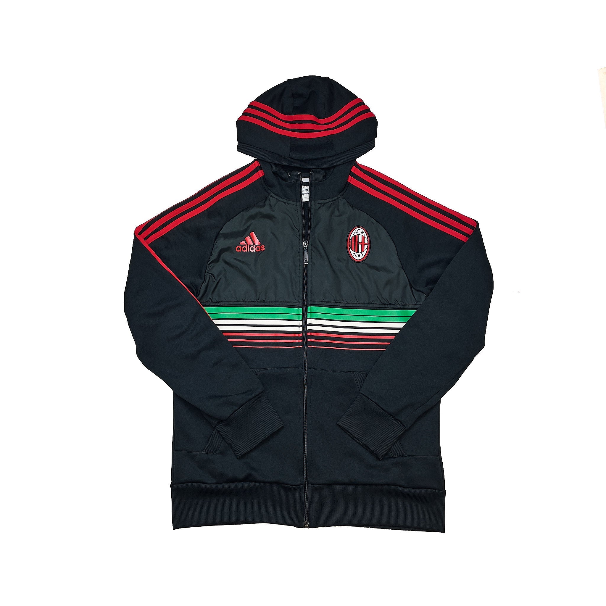Buy 2012/13 AC Milan Hooded Track Jacket (M) Adidas ~ Free worldwide shipping ~ Authentic Vintage Football Shirts from Cult Kits