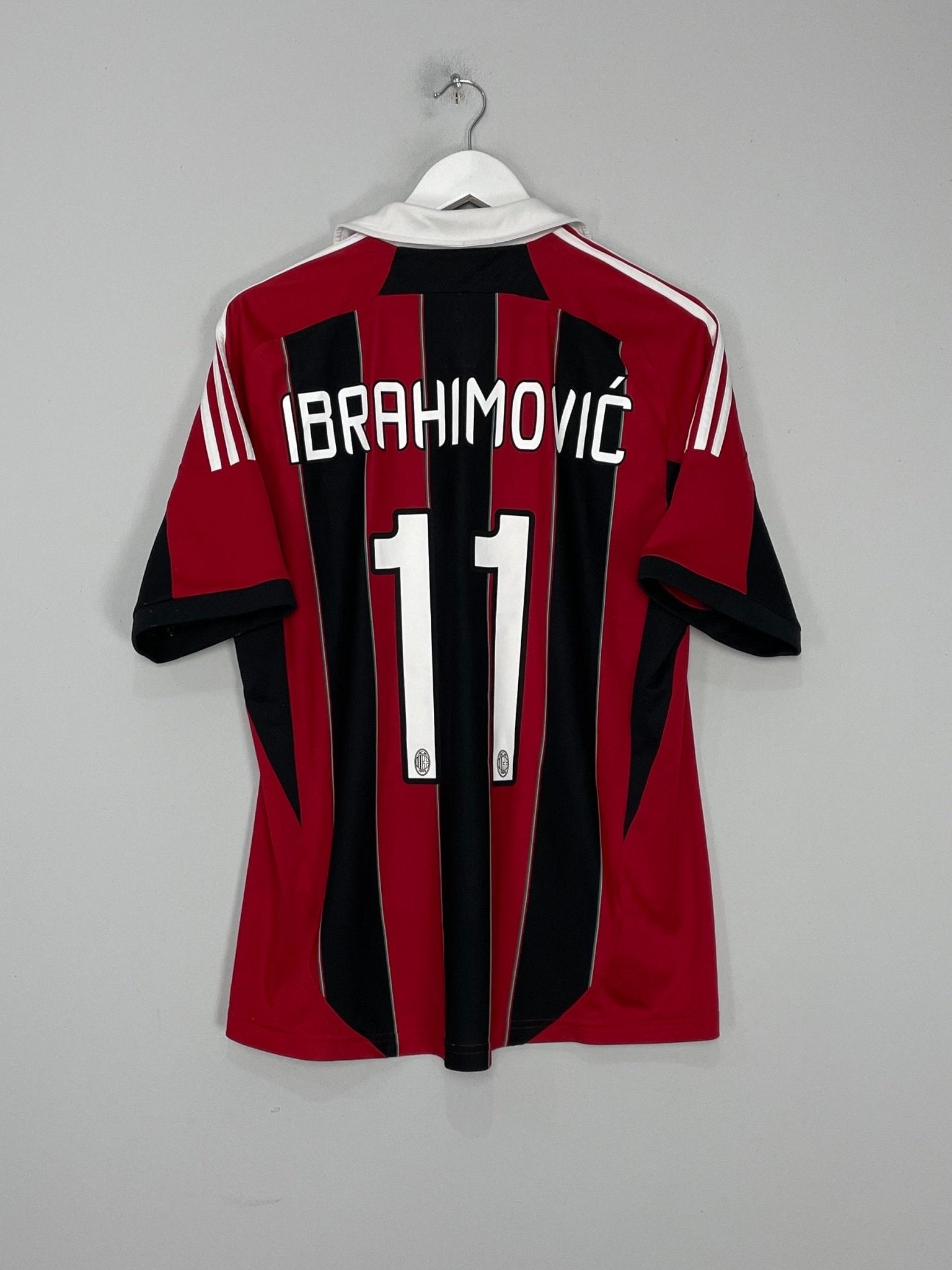 Shop 2012/13 AC MILAN IBRAHIMOVIC #11 HOME SHIRT (L) ADIDAS, classic football shirts, vintage football shirts & retro soccer jerseys at Cult Kits