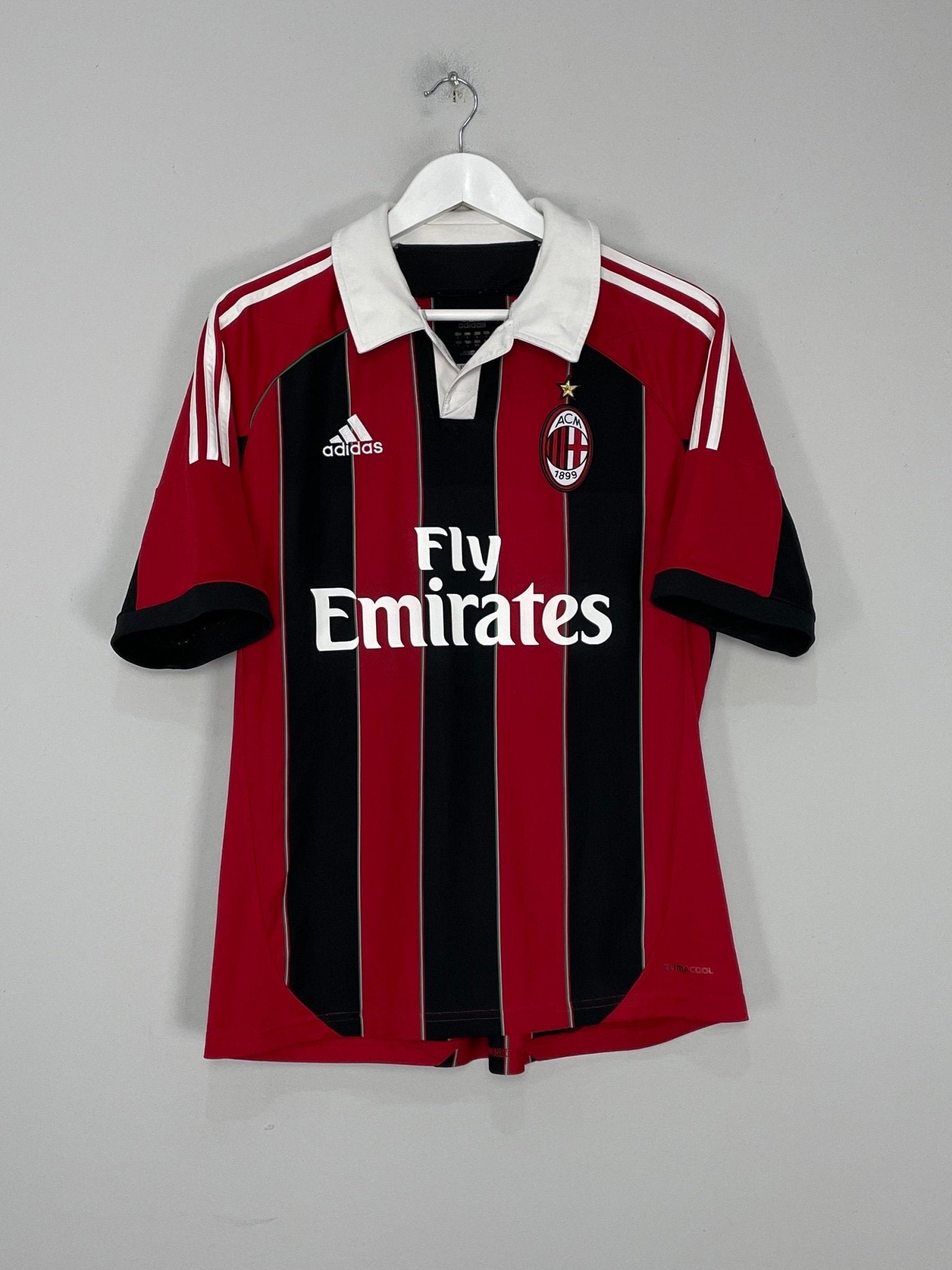 Shop 2012/13 AC MILAN IBRAHIMOVIC #11 HOME SHIRT (L) ADIDAS, classic football shirts, vintage football shirts & retro soccer jerseys at Cult Kits