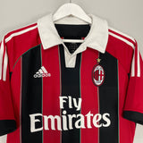 Shop 2012/13 AC MILAN IBRAHIMOVIC #11 HOME SHIRT (L) ADIDAS, classic football shirts, vintage football shirts & retro soccer jerseys at Cult Kits