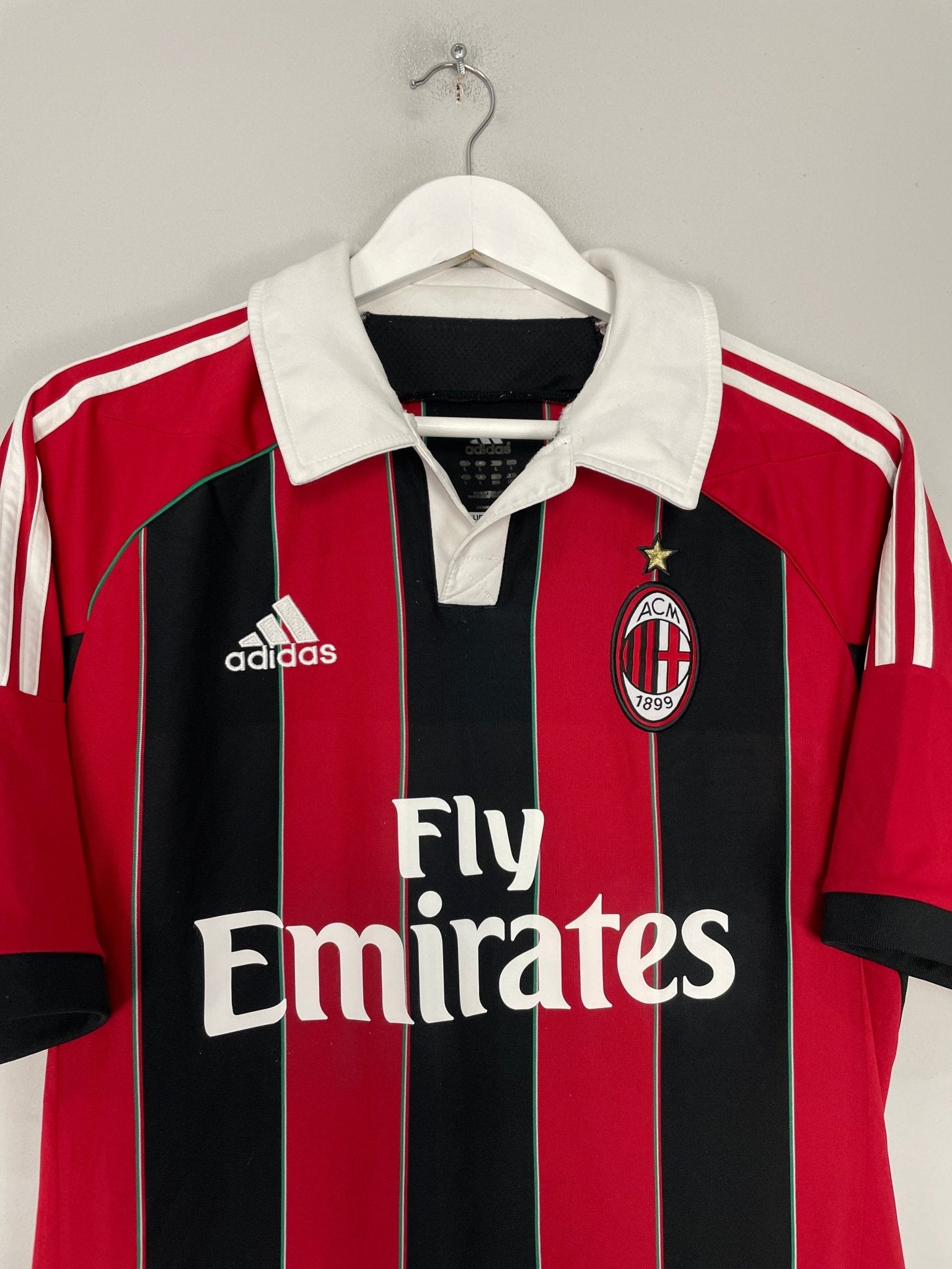 Shop 2012/13 AC MILAN IBRAHIMOVIC #11 HOME SHIRT (L) ADIDAS, classic football shirts, vintage football shirts & retro soccer jerseys at Cult Kits