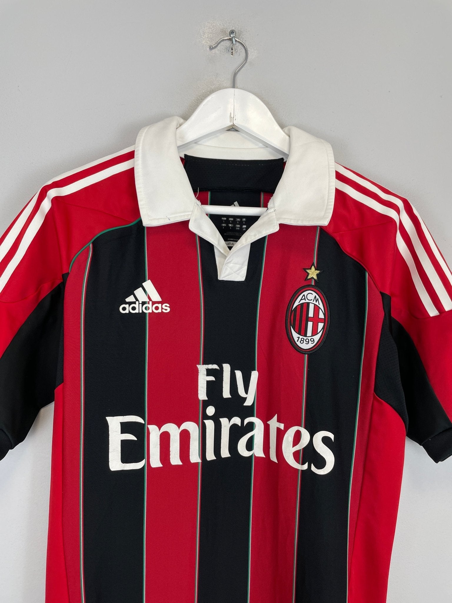 Shop 2012/13 AC MILAN IBRAHIMOVIC #11 *PLAYER ISSUE* HOME SHIRT (L) ADIDAS, classic football shirts, vintage football shirts & retro soccer jerseys at Cult Kits