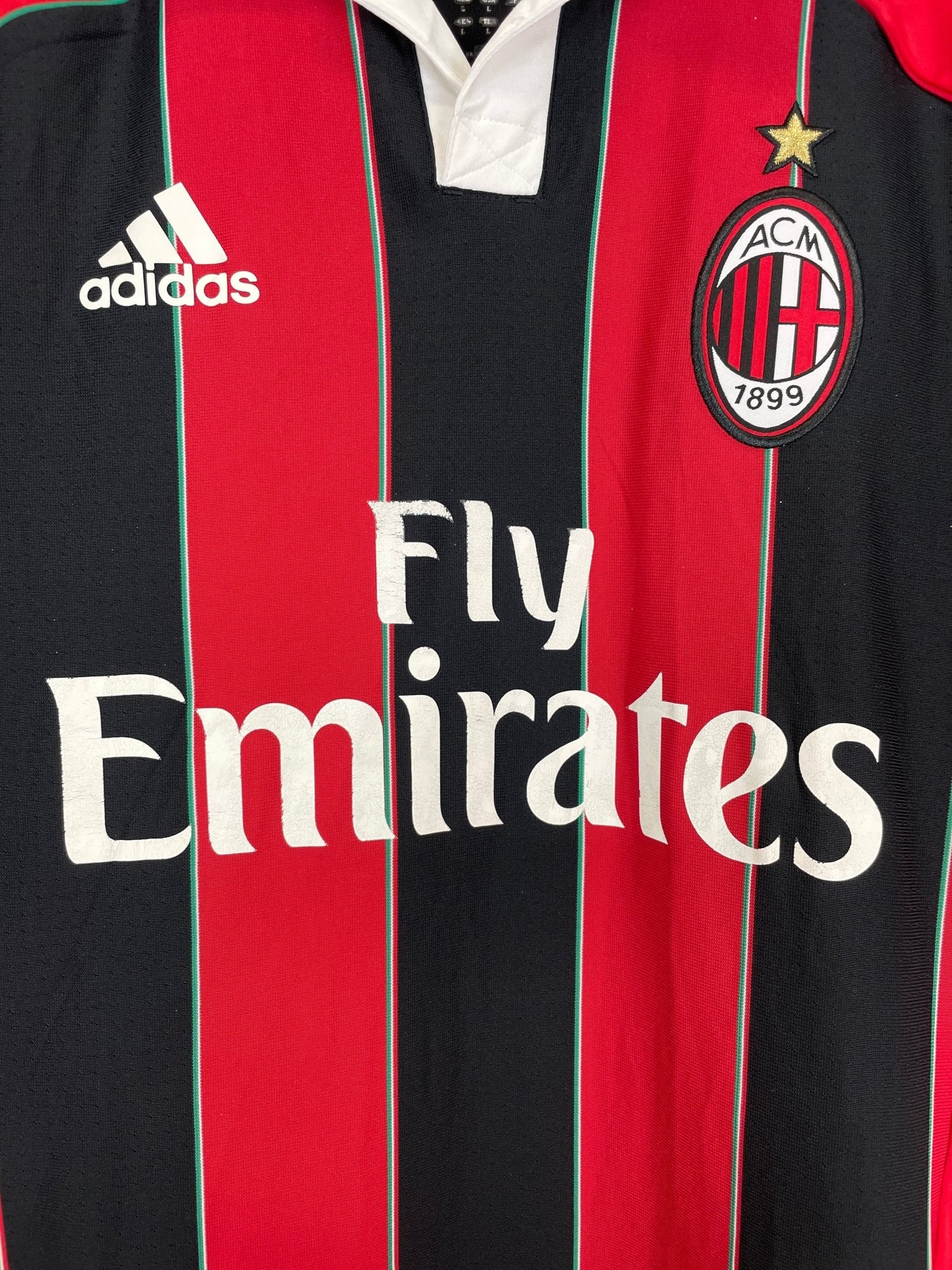 Shop 2012/13 AC MILAN IBRAHIMOVIC #11 *PLAYER ISSUE* HOME SHIRT (L) ADIDAS, classic football shirts, vintage football shirts & retro soccer jerseys at Cult Kits