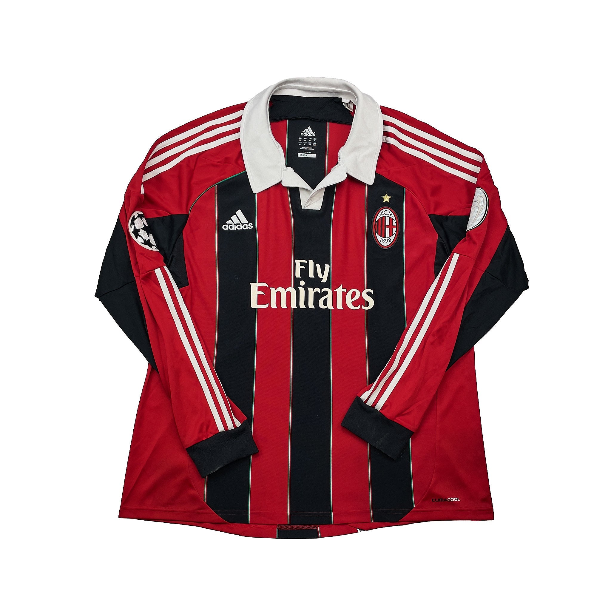 Buy 2012/13 AC Milan Pato 9 L/S C/L Home Shirt (XL) Adidas ~ Free worldwide shipping ~ Authentic Vintage Football Shirts from Cult Kits