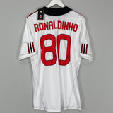 Shop 2012/13 AC MILAN RONALDINHO #80 *BNWT* AWAY SHIRT (L) ADIDAS, classic football shirts, vintage football shirts & retro soccer jerseys at Cult Kits