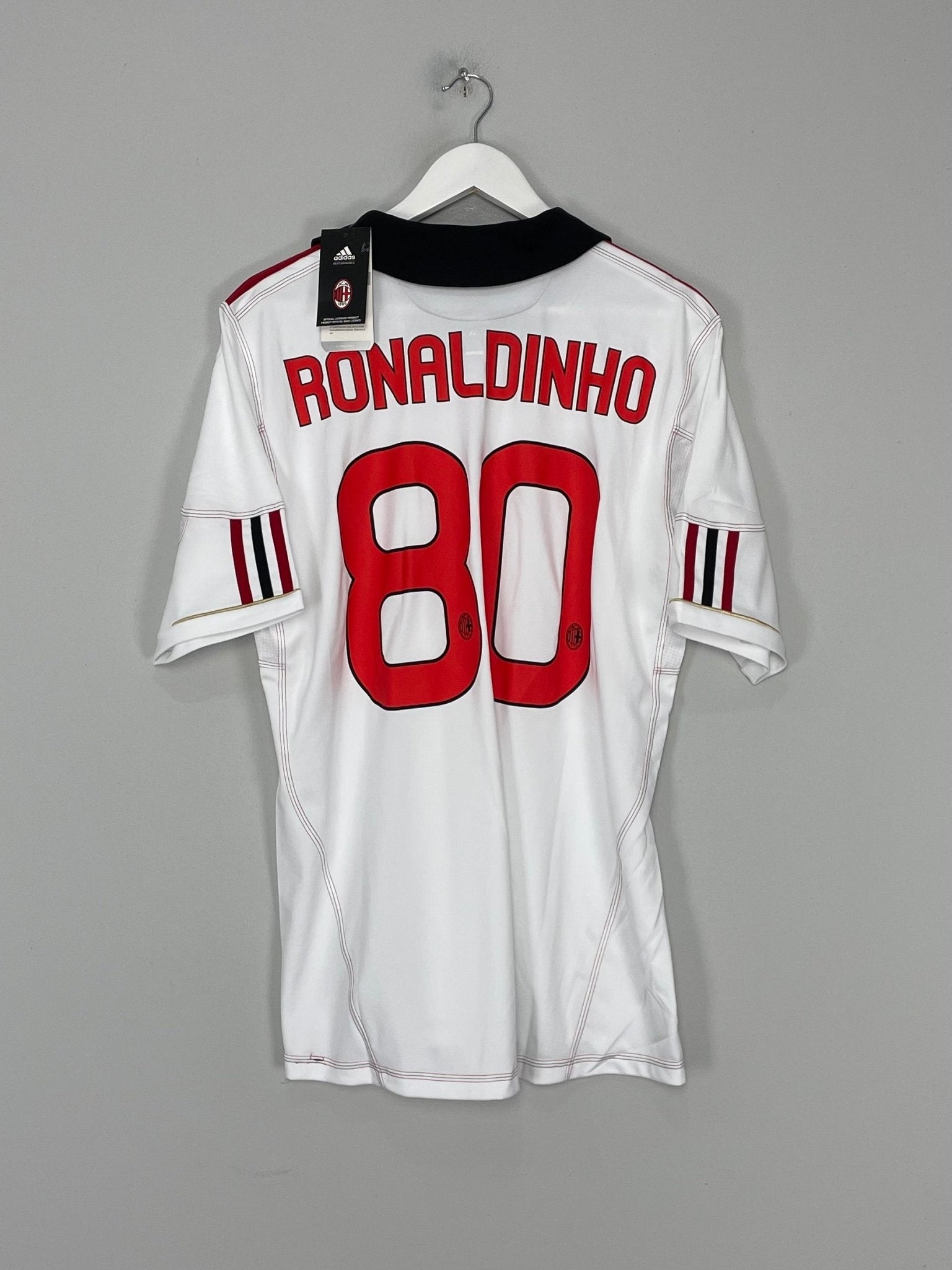 Shop 2012/13 AC MILAN RONALDINHO #80 *BNWT* AWAY SHIRT (L) ADIDAS, classic football shirts, vintage football shirts & retro soccer jerseys at Cult Kits