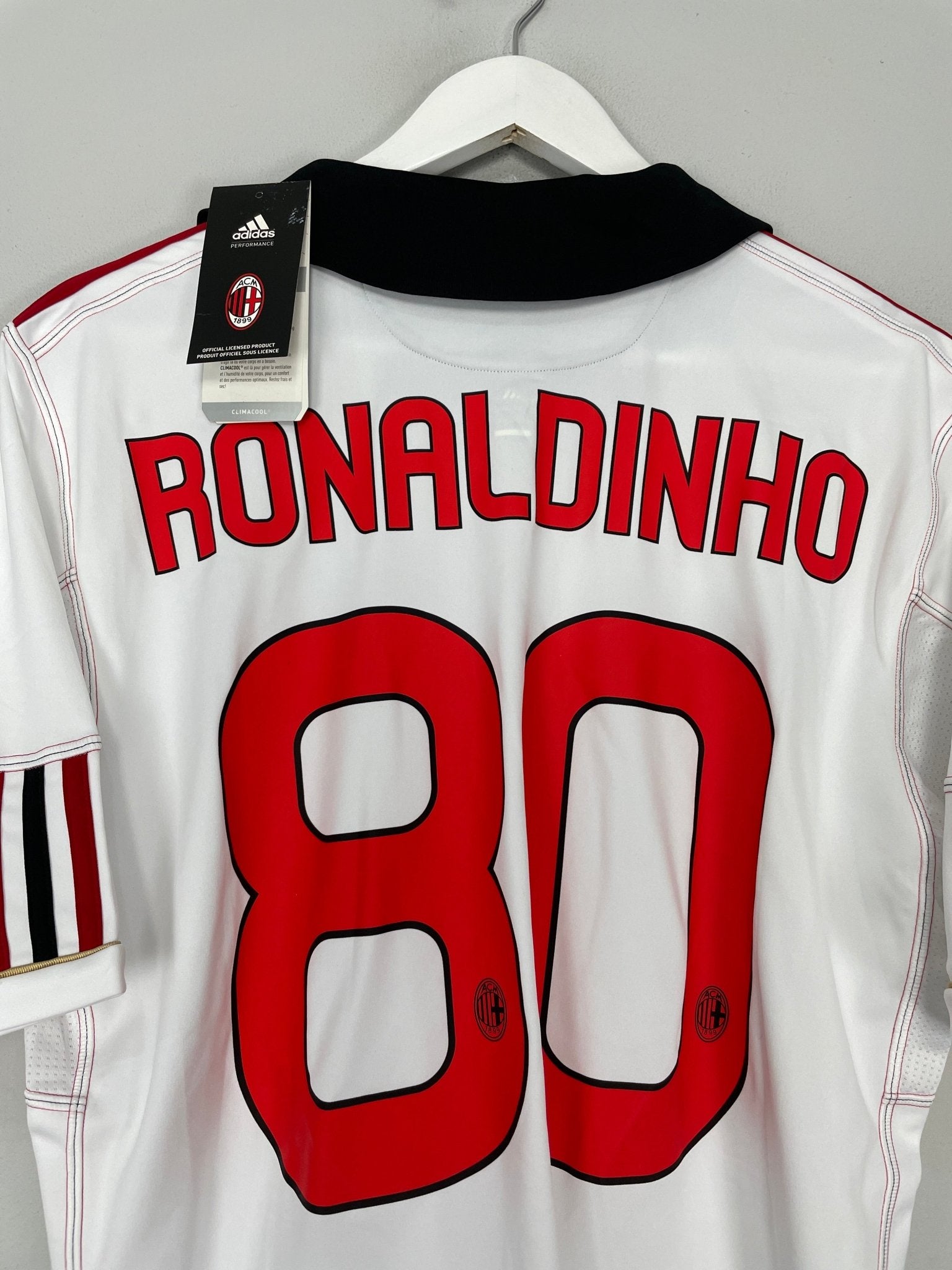 Shop 2012/13 AC MILAN RONALDINHO #80 *BNWT* AWAY SHIRT (L) ADIDAS, classic football shirts, vintage football shirts & retro soccer jerseys at Cult Kits
