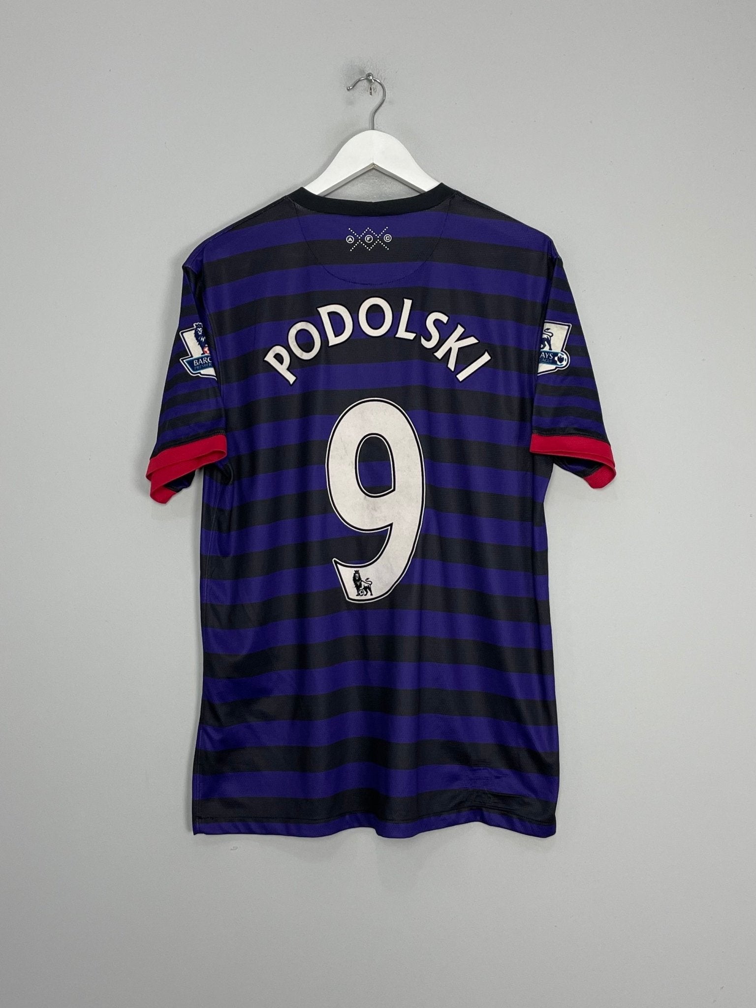 Shop 2012/13 ARSENAL PODOLSKI #9 AWAY SHIRT (L) NIKE, classic football shirts, vintage football shirts & retro soccer jerseys at Cult Kits