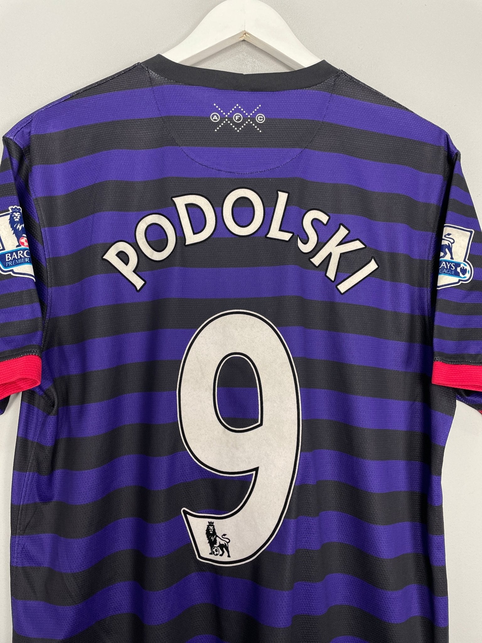 Shop 2012/13 ARSENAL PODOLSKI #9 AWAY SHIRT (L) NIKE, classic football shirts, vintage football shirts & retro soccer jerseys at Cult Kits