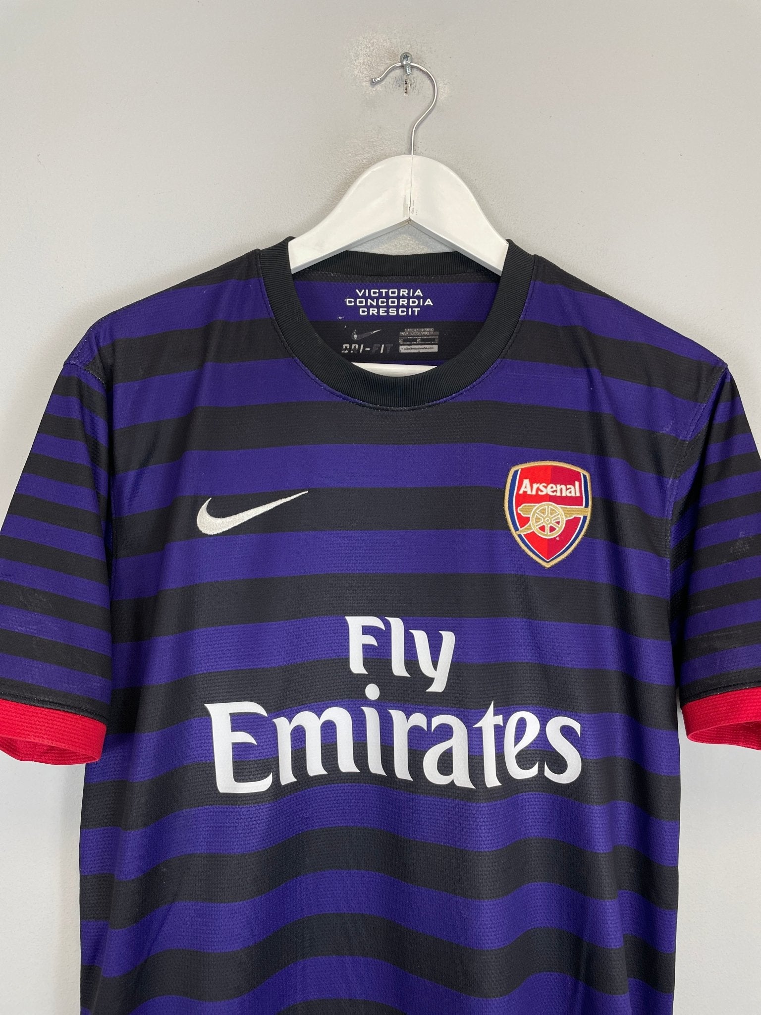 Shop 2012/13 ARSENAL PODOLSKI #9 AWAY SHIRT (M) NIKE, classic football shirts, vintage football shirts & retro soccer jerseys at Cult Kits