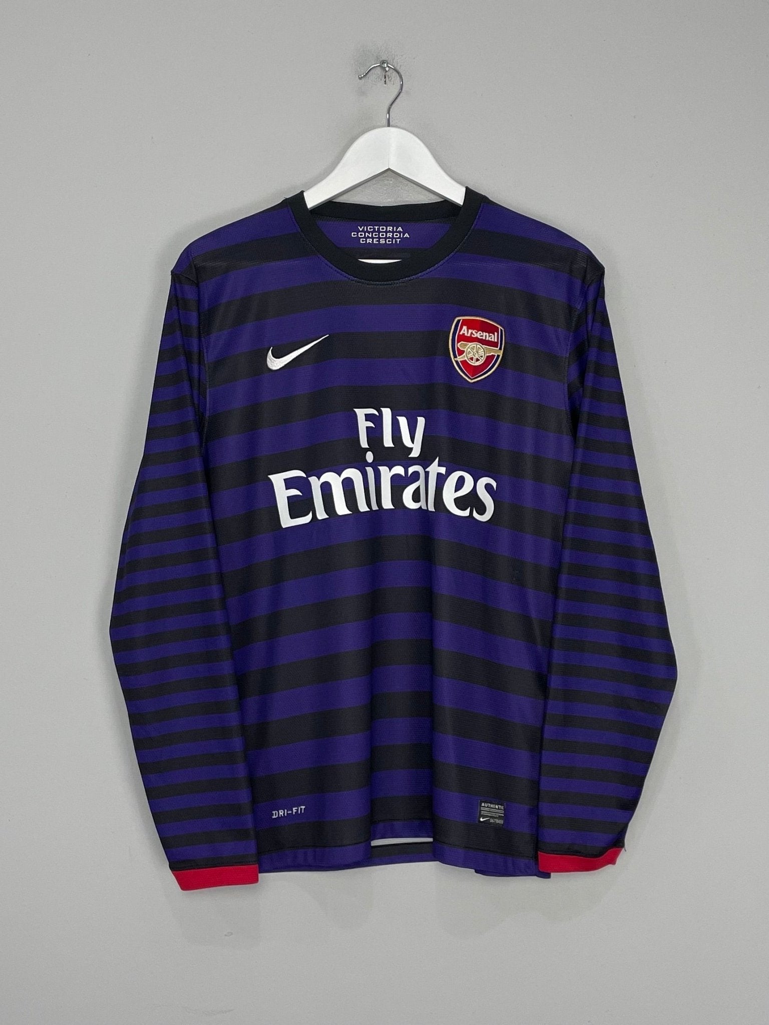 Shop 2012/13 ARSENAL S.CAZORLA #19 L/S AWAY SHIRT (M) NIKE, classic football shirts, vintage football shirts & retro soccer jerseys at Cult Kits