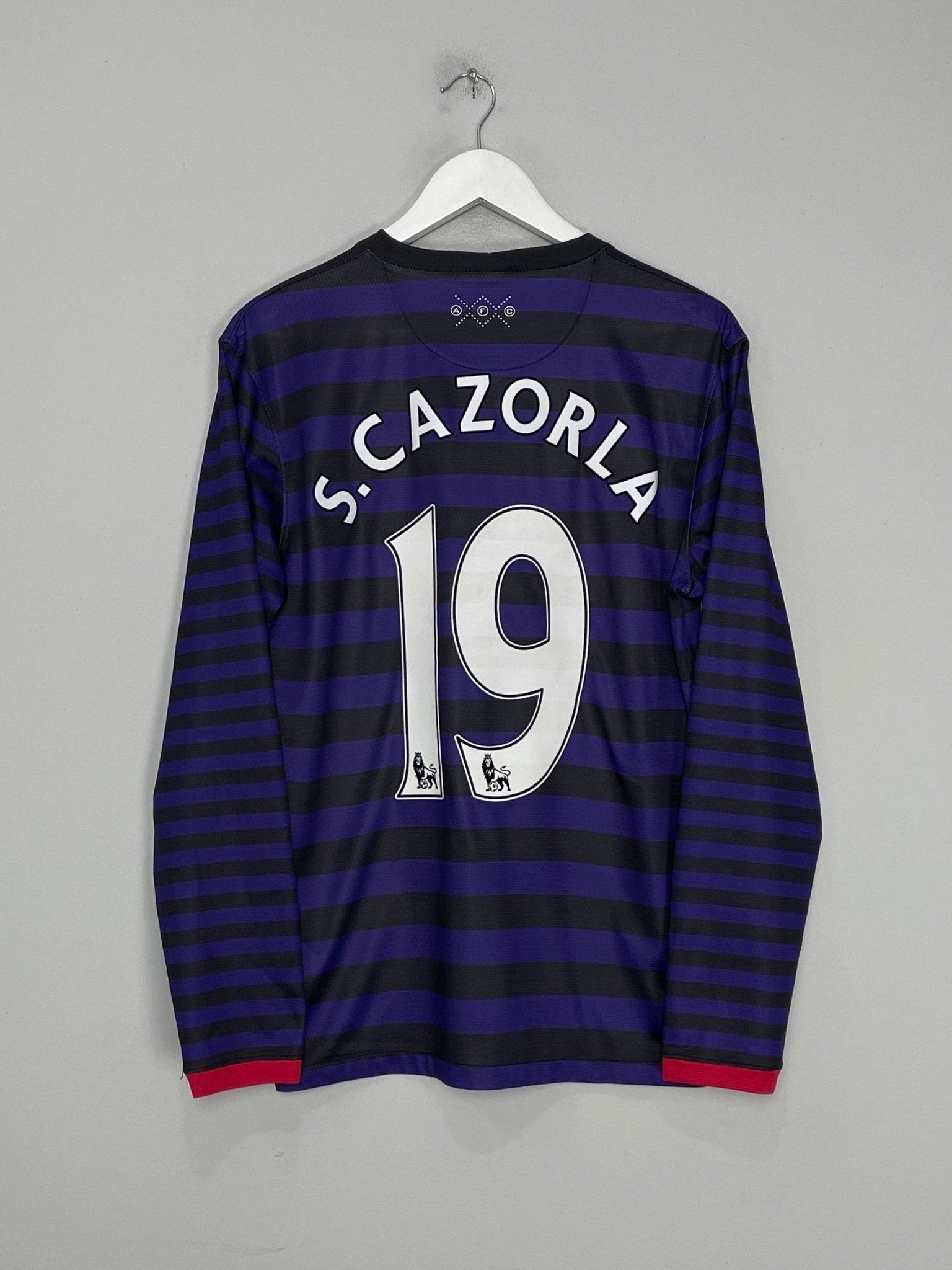 Shop 2012/13 ARSENAL S.CAZORLA #19 L/S AWAY SHIRT (M) NIKE, classic football shirts, vintage football shirts & retro soccer jerseys at Cult Kits
