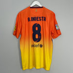 Shop 2012/13 BARCELONA A.INIESTA #8 AWAY SHIRT (L) NIKE, classic football shirts, vintage football shirts & retro soccer jerseys at Cult Kits