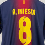 Shop 2012/13 BARCELONA A.INIESTA #8 HOME SHIRT (L) NIKE, classic football shirts, vintage football shirts & retro soccer jerseys at Cult Kits