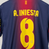 Shop 2012/13 BARCELONA A.INIESTA #8 HOME SHIRT (L) NIKE, classic football shirts, vintage football shirts & retro soccer jerseys at Cult Kits