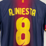 Shop 2012/13 BARCELONA A.INIESTA #8 HOME SHIRT (M) NIKE, classic football shirts, vintage football shirts & retro soccer jerseys at Cult Kits