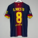 Shop 2012/13 BARCELONA A.INIESTA #8 HOME SHIRT (M) NIKE, classic football shirts, vintage football shirts & retro soccer jerseys at Cult Kits