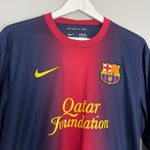 Shop 2012/13 BARCELONA MASCHERANO #14 L/S HOME SHIRT (L) NIKE, classic football shirts, vintage football shirts & retro soccer jerseys at Cult Kits