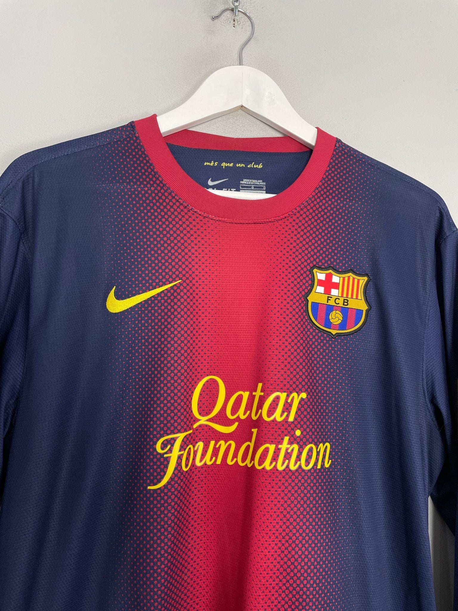 Shop 2012/13 BARCELONA MASCHERANO #14 L/S HOME SHIRT (L) NIKE, classic football shirts, vintage football shirts & retro soccer jerseys at Cult Kits