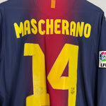 Shop 2012/13 BARCELONA MASCHERANO #14 L/S HOME SHIRT (L) NIKE, classic football shirts, vintage football shirts & retro soccer jerseys at Cult Kits
