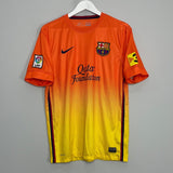 Shop 2012/13 BARCELONA MESSI #10 AWAY SHIRT (M) NIKE, classic football shirts, vintage football shirts & retro soccer jerseys at Cult Kits
