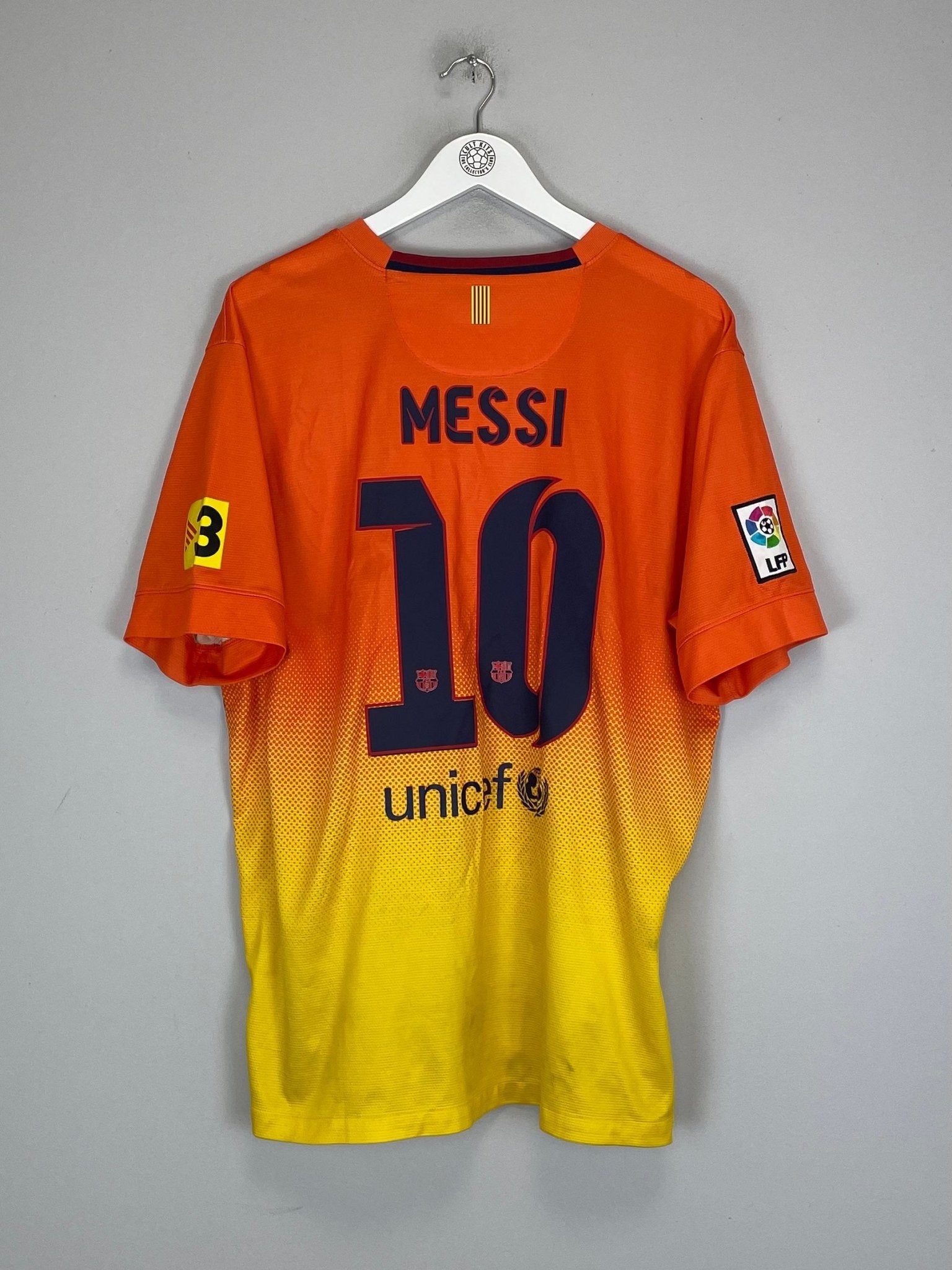 Shop 2012/13 BARCELONA MESSI #10 AWAY SHIRT (XL) NIKE, classic football shirts, vintage football shirts & retro soccer jerseys at Cult Kits
