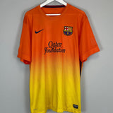 Shop 2012/13 BARCELONA MESSI #10 AWAY SHIRT (XL) NIKE, classic football shirts, vintage football shirts & retro soccer jerseys at Cult Kits
