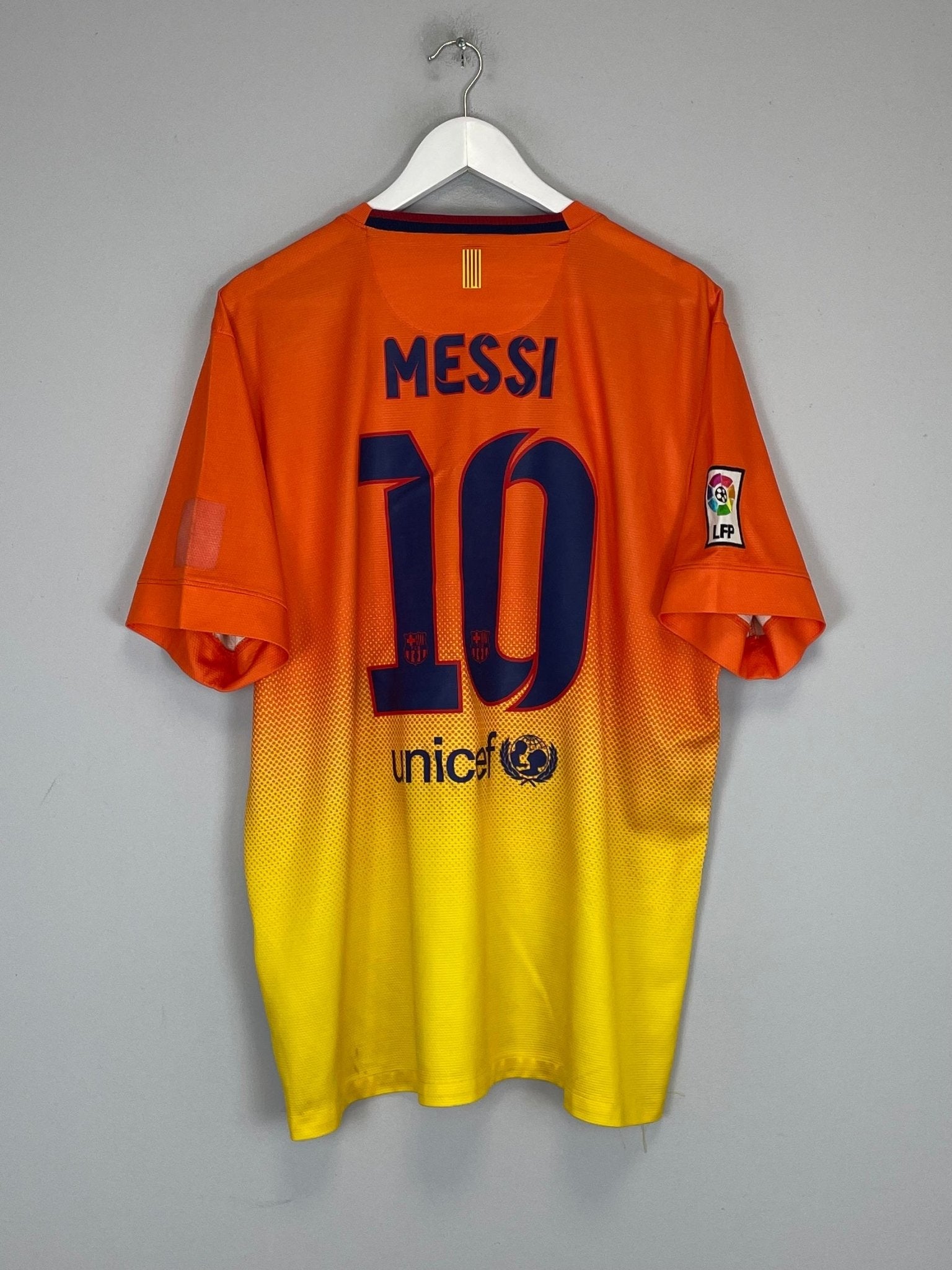Shop 2012/13 BARCELONA MESSI #10 AWAY SHIRT (XL) NIKE, classic football shirts, vintage football shirts & retro soccer jerseys at Cult Kits