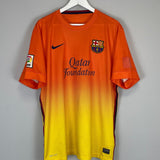 Shop 2012/13 BARCELONA MESSI #10 AWAY SHIRT (XL) NIKE, classic football shirts, vintage football shirts & retro soccer jerseys at Cult Kits