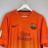 Shop 2012/13 BARCELONA MESSI #10 AWAY SHIRT (XL) NIKE, classic football shirts, vintage football shirts & retro soccer jerseys at Cult Kits