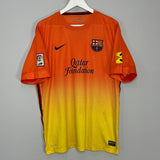 Shop 2012/13 BARCELONA MESSI #10 AWAY SHIRT (XL) NIKE, classic football shirts, vintage football shirts & retro soccer jerseys at Cult Kits