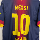 Shop 2012/13 BARCELONA MESSI #10 HOME SHIRT (L) NIKE, classic football shirts, vintage football shirts & retro soccer jerseys at Cult Kits