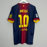 Shop 2012/13 BARCELONA MESSI #10 HOME SHIRT (L) NIKE, classic football shirts, vintage football shirts & retro soccer jerseys at Cult Kits