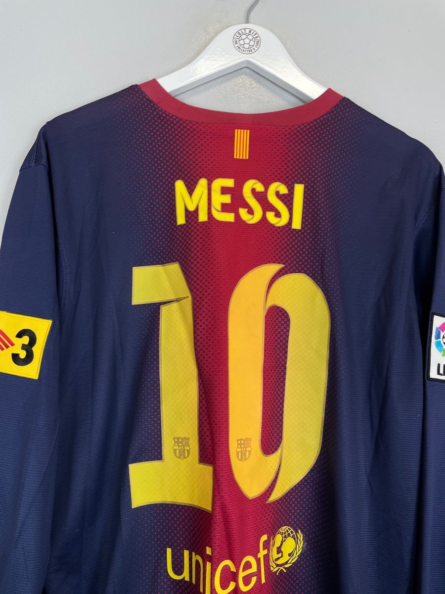 2012/13 BARCELONA MESSI 10 L/S HOME SHIRT (XL) NIKE - Cult Kits - XL - Buy Vintage Football Shirts, Authentic Retro Football Shirts For Sale, Classic Football Shirts & Soccer Jersey