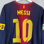 2012/13 BARCELONA MESSI 10 L/S HOME SHIRT (XL) NIKE - Cult Kits - XL - Buy Vintage Football Shirts, Authentic Retro Football Shirts For Sale, Classic Football Shirts & Soccer Jersey