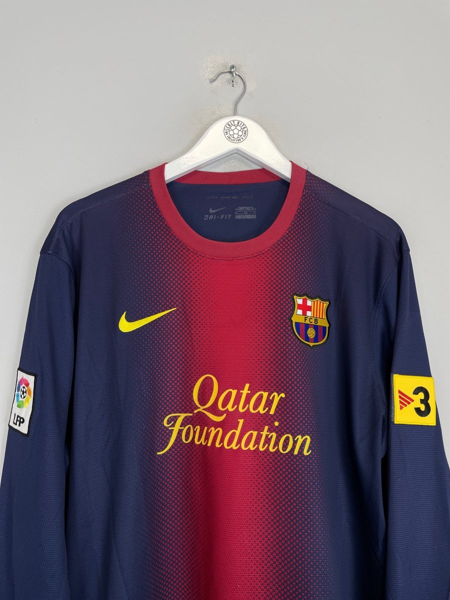 2012/13 BARCELONA MESSI 10 L/S HOME SHIRT (XL) NIKE - Cult Kits - XL - Buy Vintage Football Shirts, Authentic Retro Football Shirts For Sale, Classic Football Shirts & Soccer Jersey