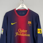 2012/13 BARCELONA MESSI 10 L/S HOME SHIRT (XL) NIKE - Cult Kits - XL - Buy Vintage Football Shirts, Authentic Retro Football Shirts For Sale, Classic Football Shirts & Soccer Jersey