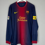 2012/13 BARCELONA MESSI 10 L/S HOME SHIRT (XL) NIKE - Cult Kits - XL - Buy Vintage Football Shirts, Authentic Retro Football Shirts For Sale, Classic Football Shirts & Soccer Jersey