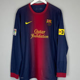 2012/13 BARCELONA MESSI 10 L/S HOME SHIRT (XL) NIKE - Cult Kits - XL - Buy Vintage Football Shirts, Authentic Retro Football Shirts For Sale, Classic Football Shirts & Soccer Jersey