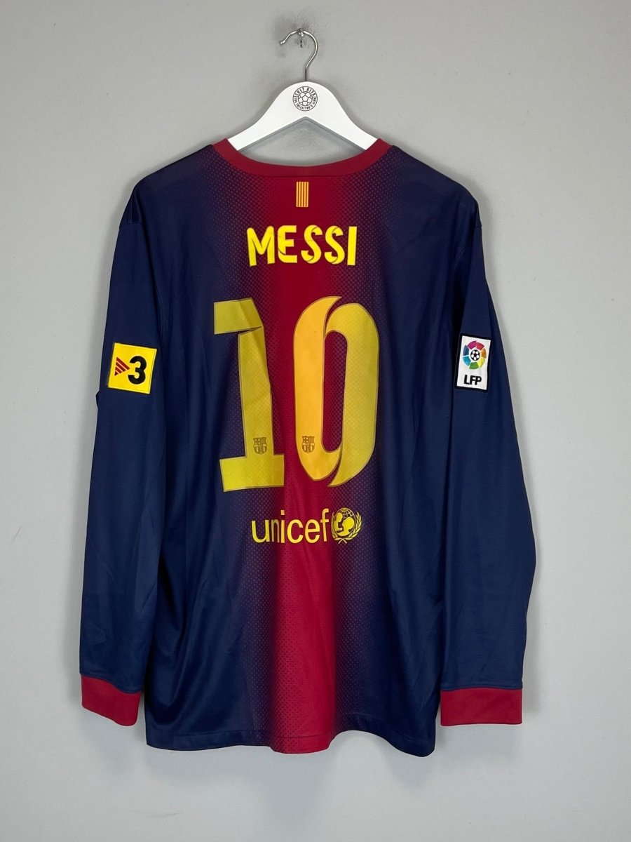 2012/13 BARCELONA MESSI 10 L/S HOME SHIRT (XL) NIKE - Cult Kits - XL - Buy Vintage Football Shirts, Authentic Retro Football Shirts For Sale, Classic Football Shirts & Soccer Jersey